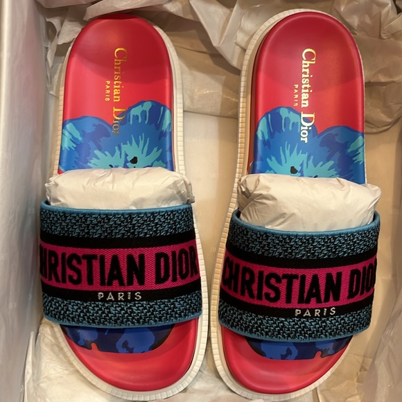 DIOR Sandal DWAY Slide 100% Authentic - Picture 5 of 10